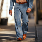 Men's Retro Glossy Corduroy Casual Trousers MTA1063K7P