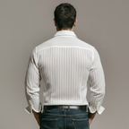 Men's Classic Casual And Stylish Textured Cotton Blend Long-sleeved Shirt MTA2656L9K