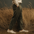 Men's Classic Army Green Corduroy Casual Pants MTA0698K3U