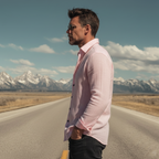 Men's Classic Casual Cotton And Linen Long-sleeved Shirt MTA2469L0K