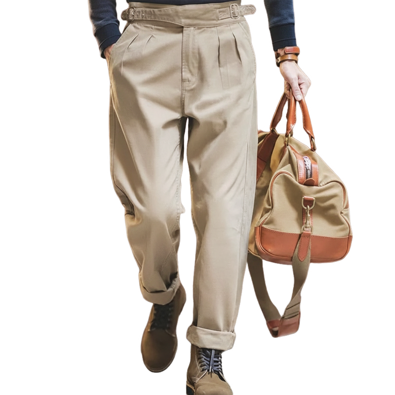 Men's Classic Cotton Blend Adjustable Waistband Pants MTA0550K2U