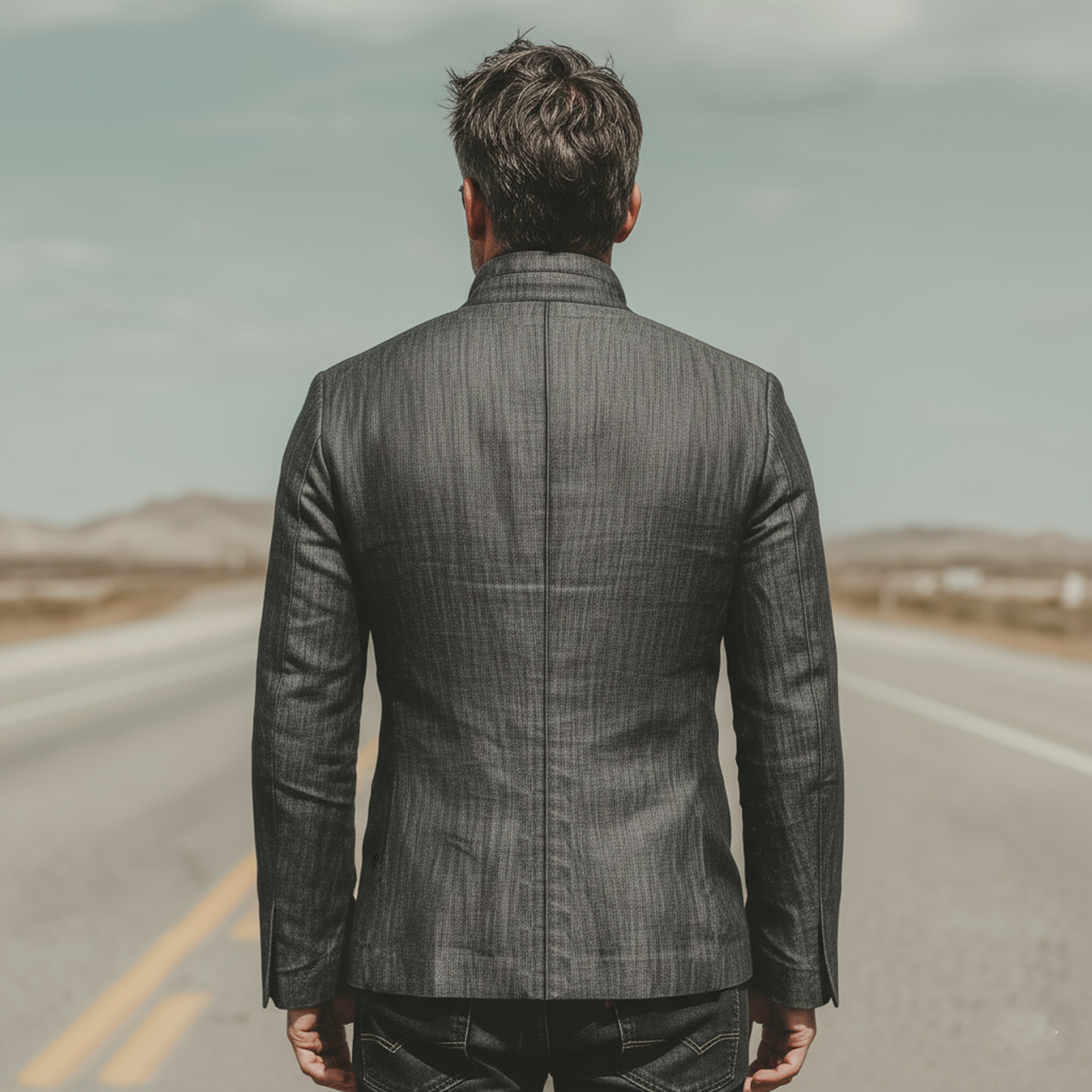 Men's Classic Casual Stand-collar Cotton Blend Jacket MTA2407L1K